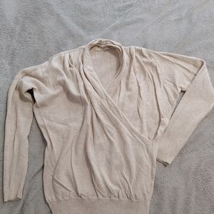 Wool wrap sweater